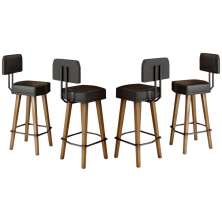 Kit 4 Banquetas Alta com Encosto para Balcão Cozinha MOBLAN decor