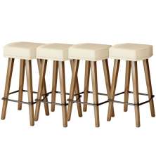 Kit 4 Banquetas Alta com Encosto para Balcão Cozinha MOBLAN decor