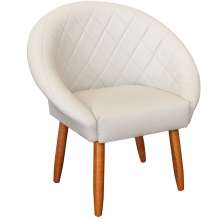 Poltrona Decorativa Corino Moderna para Sala de Estar Recepção Reforçada MOBLAN decor