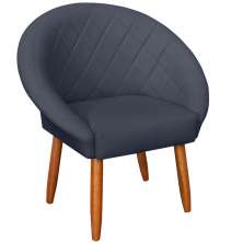 Poltrona Decorativa Corino Moderna para Sala de Estar Recepção Reforçada MOBLAN decor