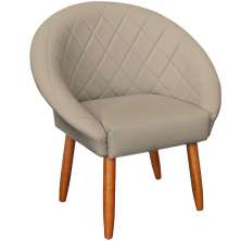 Poltrona Decorativa Corino Moderna para Sala de Estar Recepção Reforçada MOBLAN decor