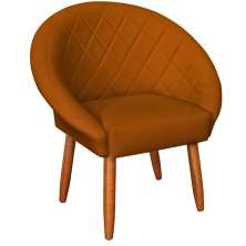 Poltrona Decorativa Corino Moderna para Sala de Estar Recepção Reforçada MOBLAN decor