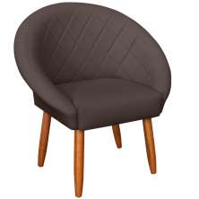 Poltrona Decorativa Corino Moderna para Sala de Estar Recepção Reforçada MOBLAN decor