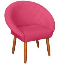 Poltrona Decorativa Corino Moderna para Sala de Estar Recepção Reforçada MOBLAN decor