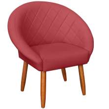 Poltrona Decorativa Corino Moderna para Sala de Estar Recepção Reforçada MOBLAN decor