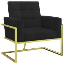 Poltrona com Base de Ferro Dourada Reforçada para Recepção MOBLAN decor