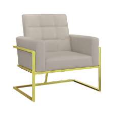 Poltrona com Base de Ferro Dourado para Clínica Corino Resistente MOBLAN decor