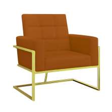 Poltrona com Base de Ferro Dourado para Clínica Corino Resistente MOBLAN decor