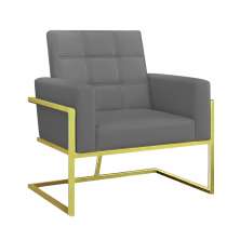 Poltrona com Base de Ferro Dourado para Clínica Corino Resistente MOBLAN decor