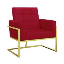 Poltrona com Base de Ferro Dourado para Clínica Corino Resistente MOBLAN decor