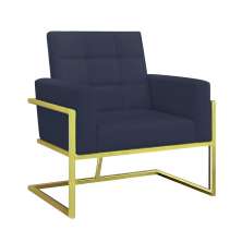 Poltrona com Base de Ferro Dourado para Clínica Corino Resistente MOBLAN decor