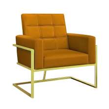 Poltrona com Base de Ferro Dourado para Clínica Corino Resistente MOBLAN decor