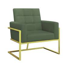 Poltrona com Base de Ferro Dourado para Clínica Corino Resistente MOBLAN decor