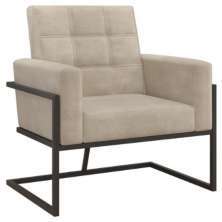 Poltrona com Base de Ferro Reforçada para Recepção MOBLAN decor