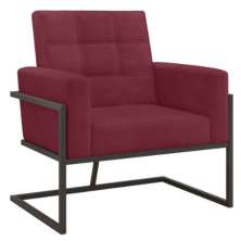 Poltrona com Base de Ferro Reforçada para Recepção MOBLAN decor