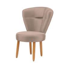 Poltrona para Recepção Camarim Sala de Jantar Ergonômica Tecido Veludo Pés de Madeira