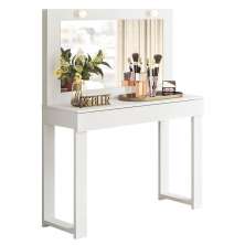 Escrivaninha Penteadeira Camarim Real Branco Fosco - Mobler 
