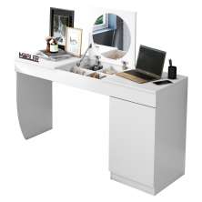 Penteadeira Camarim Escrivaninha Crystal 1 Porta Branco - SSX Multicoisas