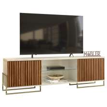 Rack Bancada TV 75 Metha 180 cm Cinamomo Mell Off White MBL