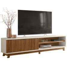 Rack Bancada TV 75 Pol Geniss 211 cm Cinamomo Mell Off White MBL