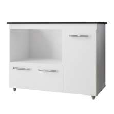 Balcão Para Cooktop Ana 5 Bocas 3 Portas Branco Moblis