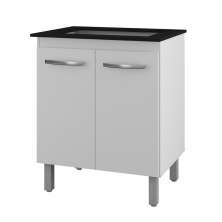 Balcão Para Cooktop Jade 5 Bocas 2 Portas Branco Moblis