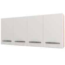 Armario Aereo 4 Portas 120cm 9160 Branco Mobbs