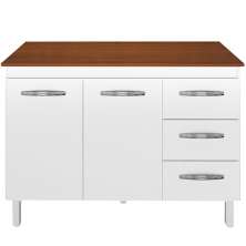 Balcao Com Tampo 120cm 9110x9300 Branco Savana Mobbs