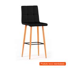 [OUTLET] Banqueta Fixa Fitz Preta