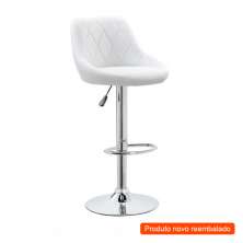 [OUTLET] Banqueta Giratória Milano Branca