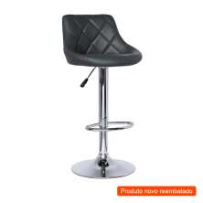 [OUTLET] Banqueta Giratória Milano Preta