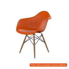 [OUTLET] Cadeira Eames Arm Terracota e Madeira
