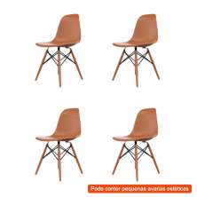 [OUTLET] Conjunto com 4 Cadeiras Eames DSW Terracota