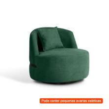 [OUTLET] Poltrona Laila Bouclé Verde e Preta