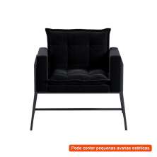 [OUTLET] Poltrona Nixon Suede Preto