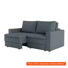 [OUTLET] Sofá 3 Lugares Retrátil Berna Linho Cinza 180 cm
