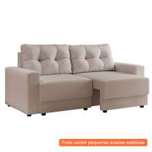 [OUTLET] Sofá 3 Lugares Retrátil Lubeck Linho Cru
