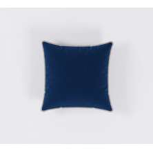 Almofada Decorativa Quadrada Candy 45x45 Linho Azul Marinho e Cru