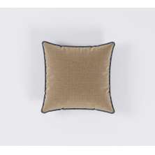 Almofada Decorativa Quadrada Candy 45x45 Linho Bege e Azul Marinho