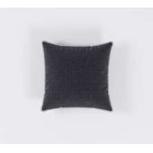 Almofada Decorativa Quadrada Candy 45x45 Linho Grafite e Cru