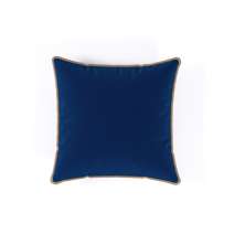 Almofada Decorativa Quadrada Candy 45x45 Suede Azul Marinho e Bege