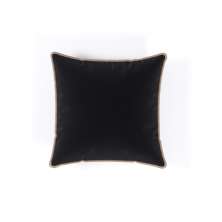 Almofada Decorativa Quadrada Candy 45x45 Suede Preta e Bege