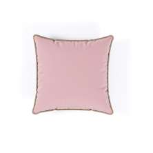 Almofada Decorativa Quadrada Candy 45x45 Suede Rosa Claro e Bege