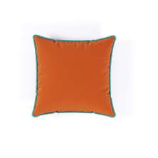 Almofada Decorativa Quadrada Candy 45x45 Suede Terracota e Suculenta
