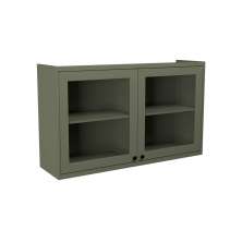 Armário Aéreo com Vidro Évora 2 Portas Verde Hill