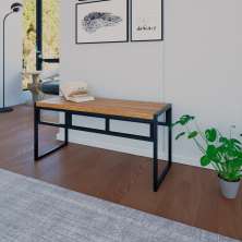 Banco 2 Lugares Wooden Mel e Preto