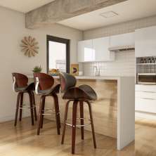 Banqueta Giratória Arnhem Marrom