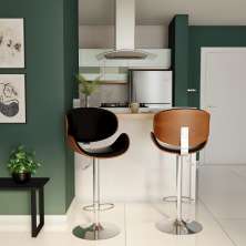 Banqueta Giratória Haarlem Preta
