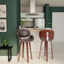 Banqueta Giratória Rotterdam Marrom