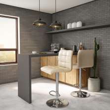 Banqueta Giratória Scott Creme